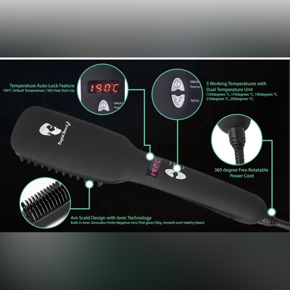 RAPID BEARD IONIC BEARD STRAIGHTENING BRUSH - Picture 7 of 16